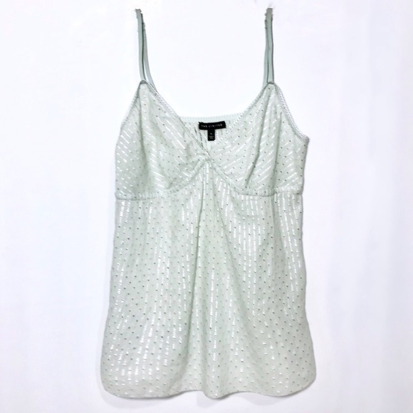 The Limited Cotton Sparkle Camisole - Green Sz Med - Picture 9 of 9